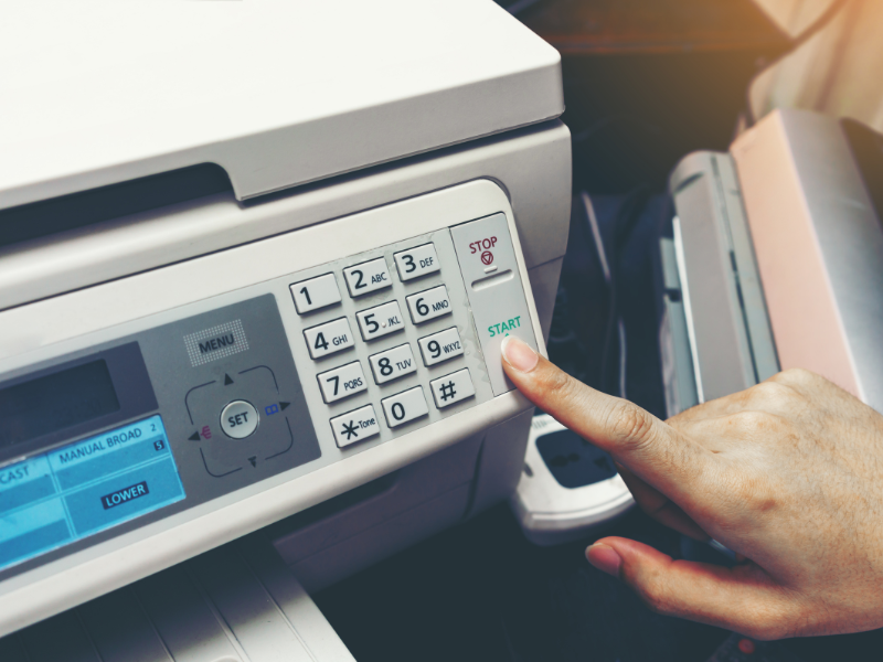 send a fax from a printer