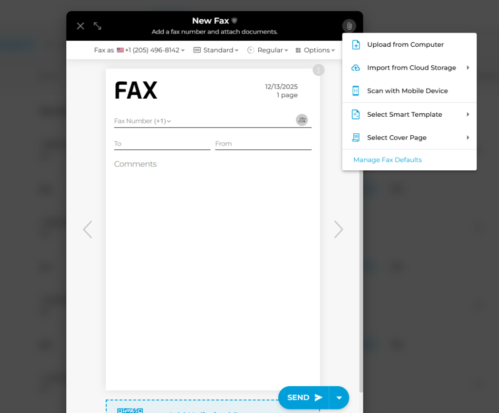 send fax from android