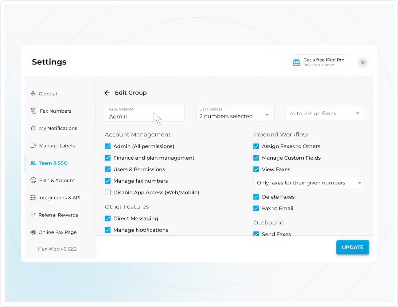 Illustration depicting ifax user role and security