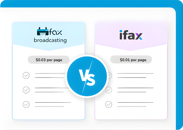broadcast fax pricing vs iFax comparison