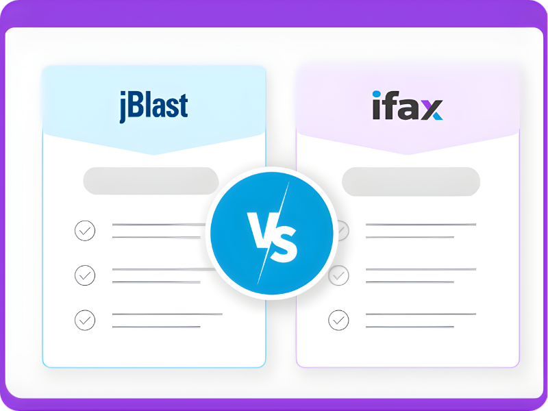 jblast vs ifax in fax broadcasting blasting service solutions
