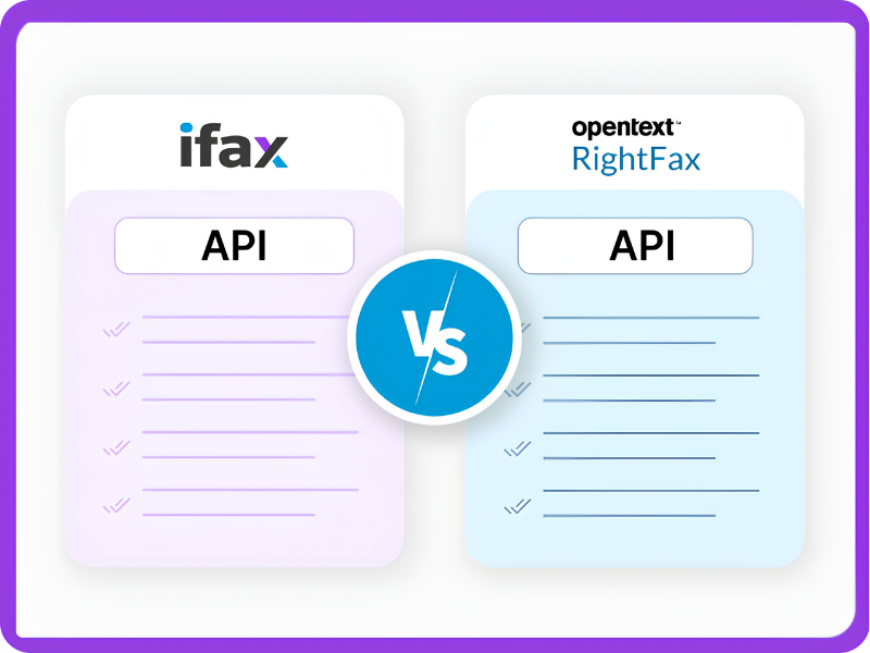 RightFax vs iFax Fax API Service Comparison 2026