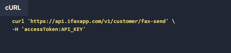 iFax cURL API