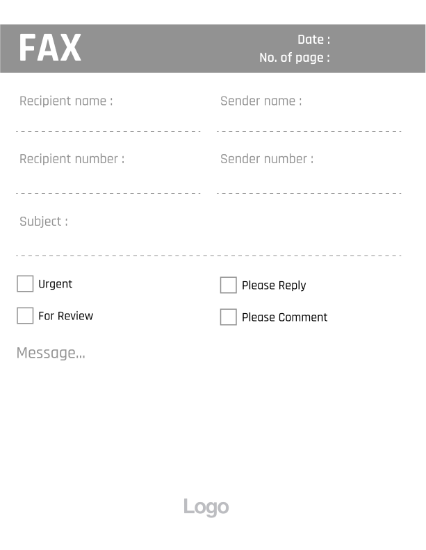 Basic Business Fax Cover Sheet