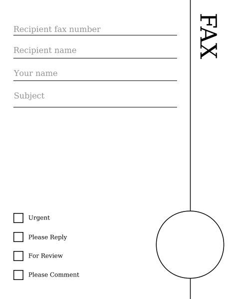 Business Fax Cover Sheet - PDF Download