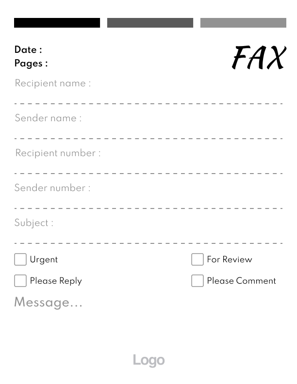 Company Fax Cover Sheet