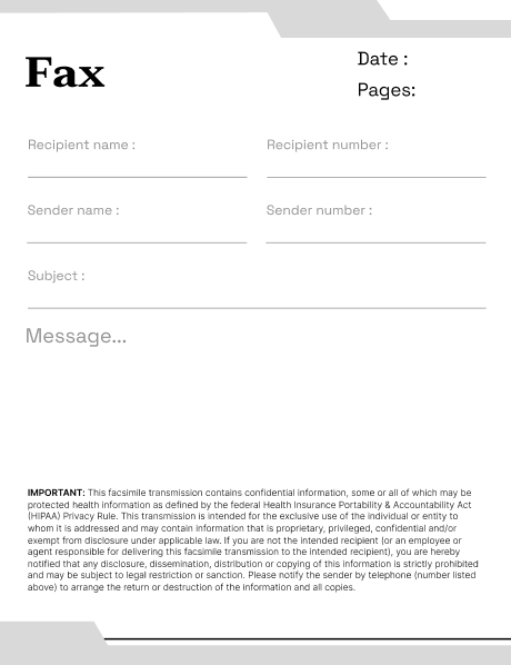 Event Fax Cover Sheet Version 2