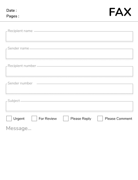 Formal Fax Cover Sheet