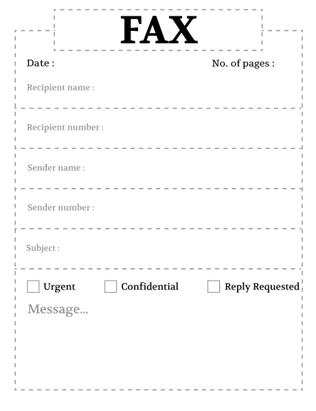 Medical Fax Cover Sheet