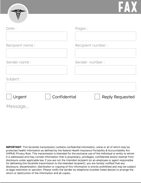 ></center></p><p>HIPAA Medical Research Fax Cover Sheet</p><h2>What is a Medical Records Fax Cover Sheet?</h2><p>A medical records fax cover sheet is a document that is used to provide information about the contents of a fax transmission of medical records. This cover sheet is typically used when sending medical records from one healthcare provider to another or when sending medical records to an insurance company for claims processing purposes. The cover sheet includes details such as the name and contact information of the sender and recipient, the date of transmission, and a brief description of the medical records being sent. This helps to ensure that the medical records are sent to the correct recipient and that the contents of the transmission are clear and easily understood.</p><h2>How to securely transmit medical records via fax using a cover sheet</h2><ul><li>Use a secure fax machine: Make sure that the fax machine you are using is secure and located in a secure area to prevent unauthorized access to the information being transmitted.</li><li>Confirm the recipient's fax number: Double-check that you have the correct fax number for the intended recipient to prevent the medical records from being sent to the wrong location.</li><li>Complete a medical records fax cover sheet: Include all necessary information, such as the sender and recipient's name and contact information, the date of transmission, and a brief description of the medical records being sent.</li><li>Mark the cover sheet as 