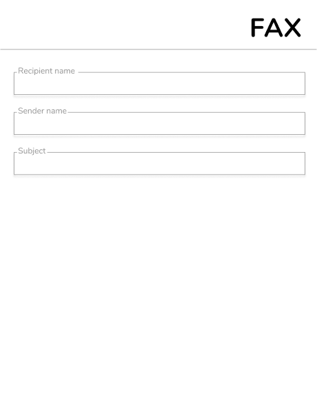 Standard Basic Fax Cover Sheet