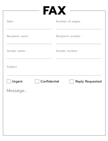 Urgent Attention Fax Cover Sheet